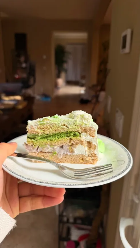 matcha taro cake